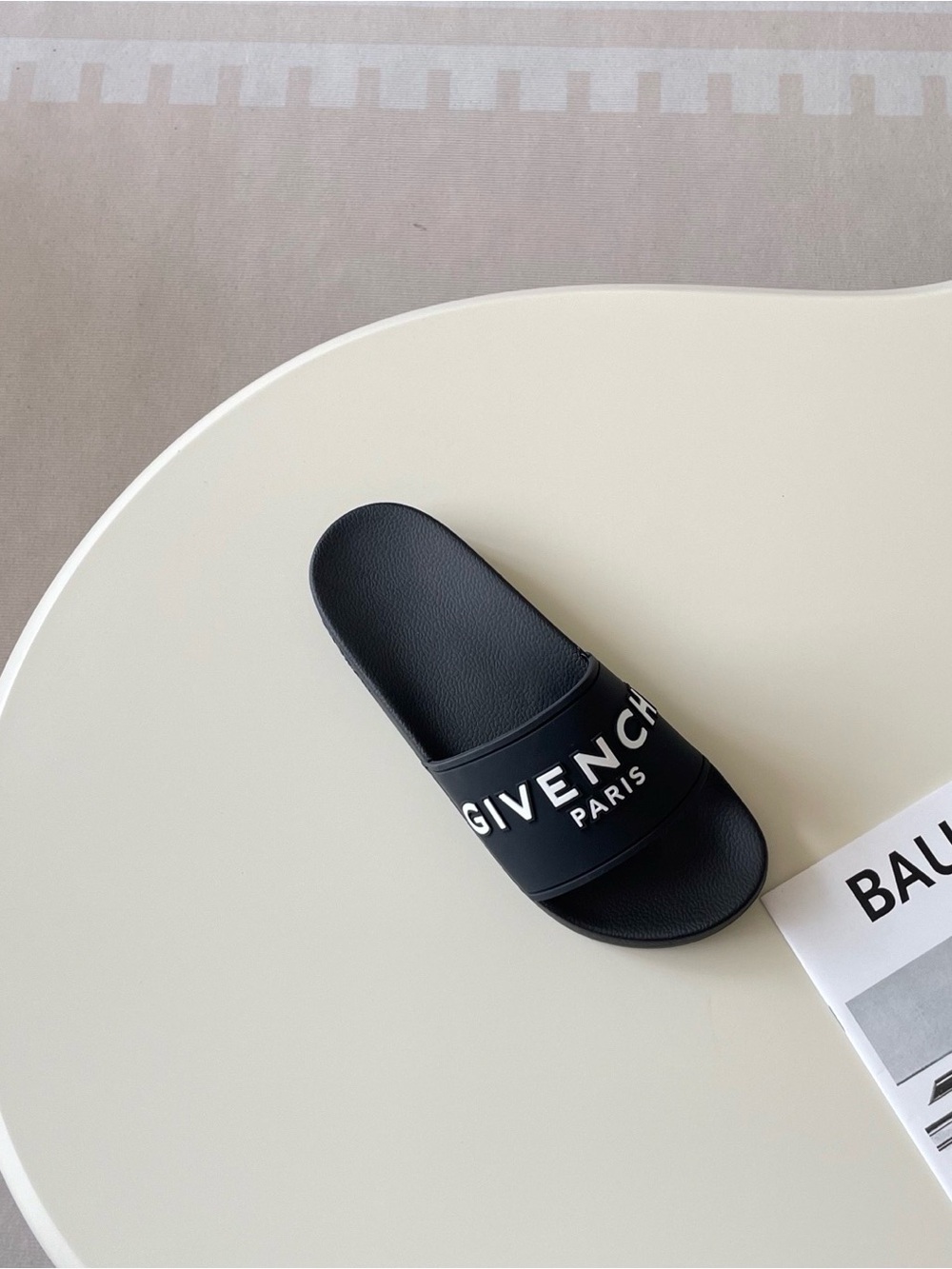 Givenchy Black Slides with White Logo - Picture 8 of 9
